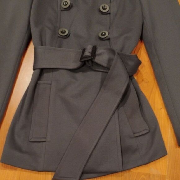 Women's Double-Breasted Gray Jacket - Picture 3 of 6